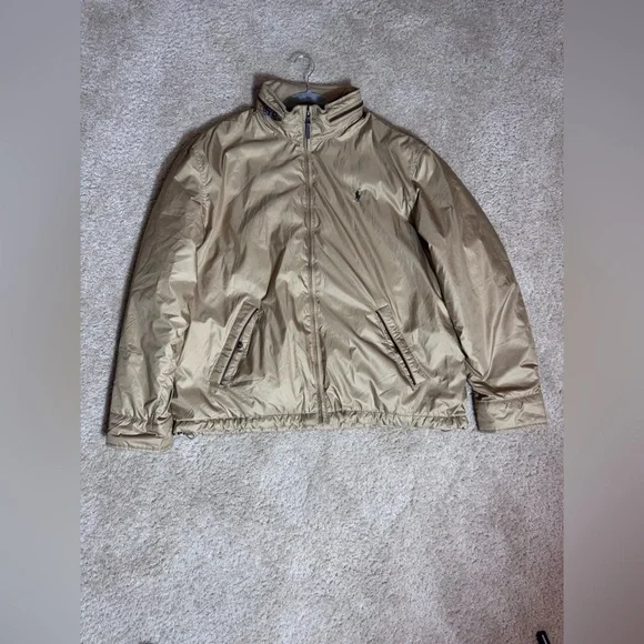 Polo Ralph Lauren Vintage Men's Jacket Beige Cotton Lined XL - Picture 6 of 15